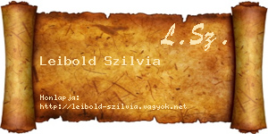 Leibold Szilvia névjegykártya